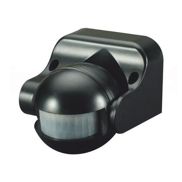 Senzor de miscare negru IP44 AC220-240V D: 12m 180 Lux: 10-2000